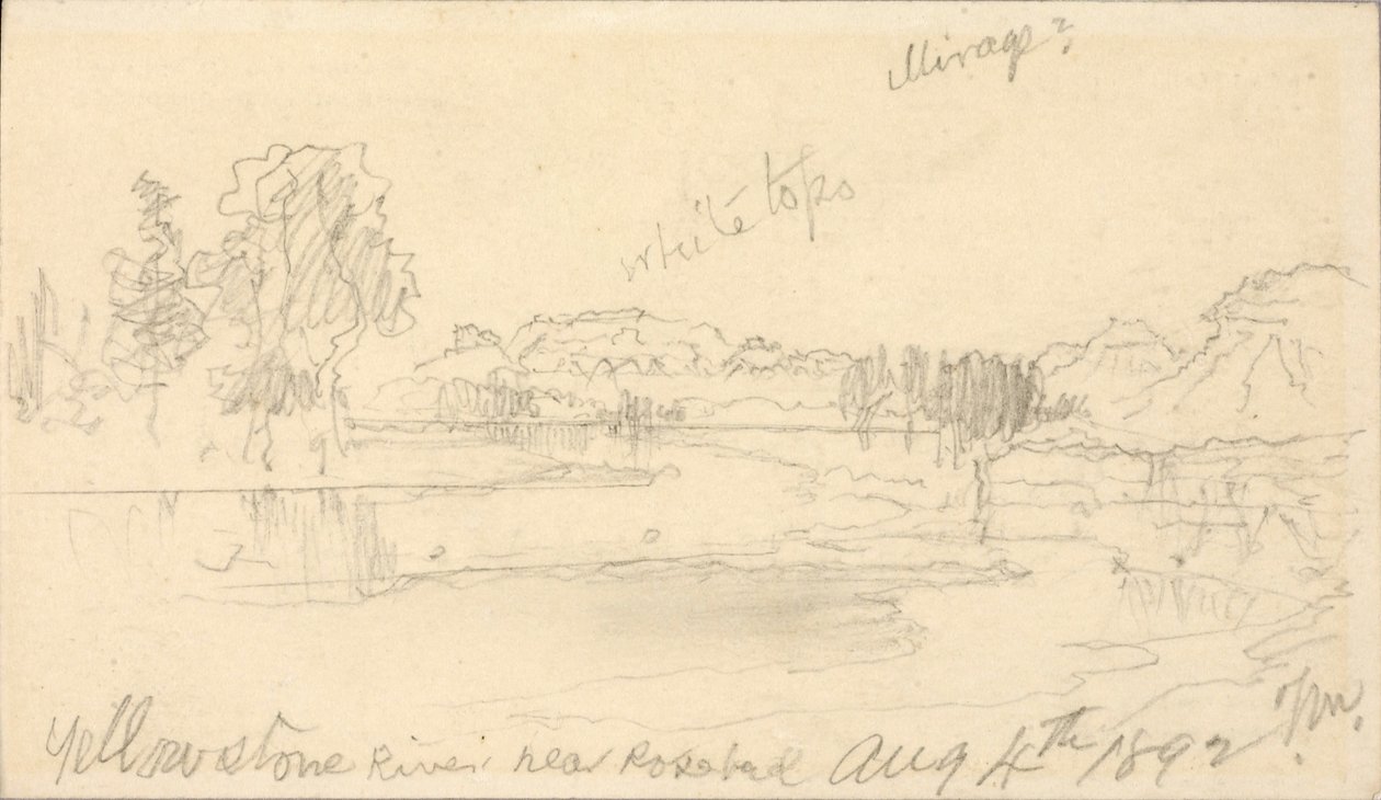 Yellowstone River, nær Rosebud af Thomas Moran