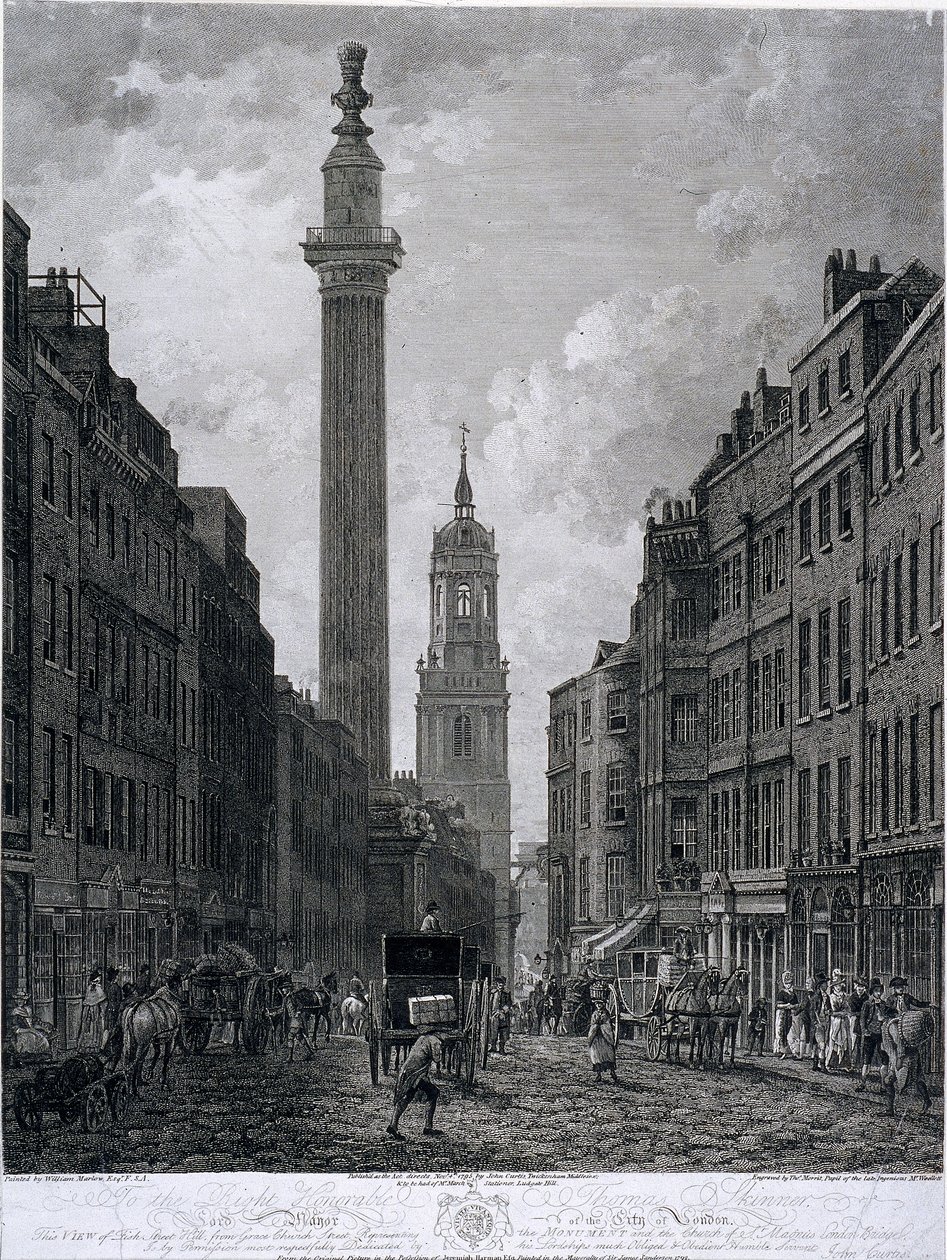 Fish Street Hill, London, 1795 af Thomas Morris