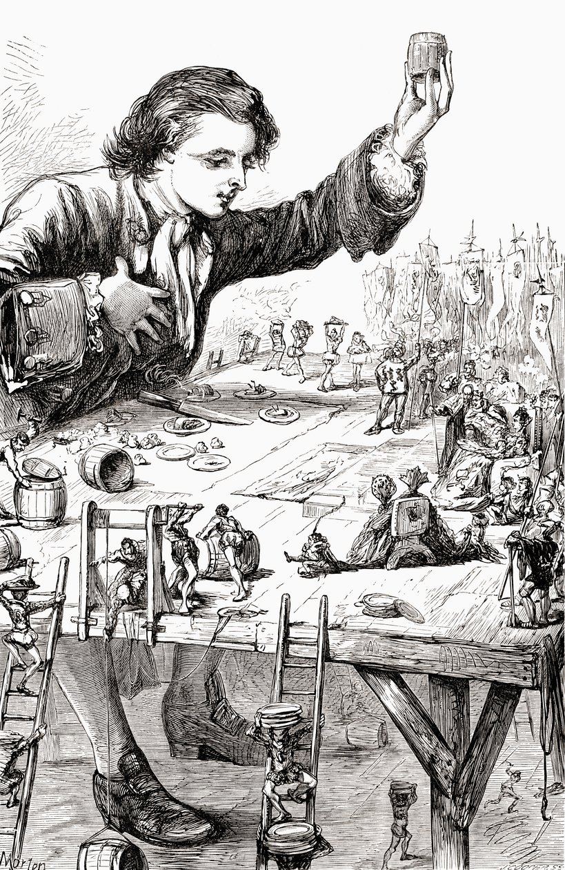 Hans kejserlige majestæt ønskede, at han selv og hans kongelige ægtefælle måtte have den lykke at spise sammen med mig, illustration fra 