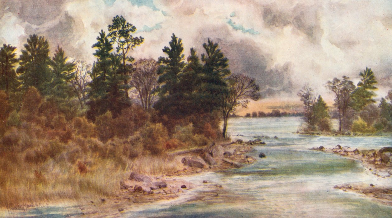 Ottawa ved Vaudreuil (farvelitografi) af Thomas Mower Martin