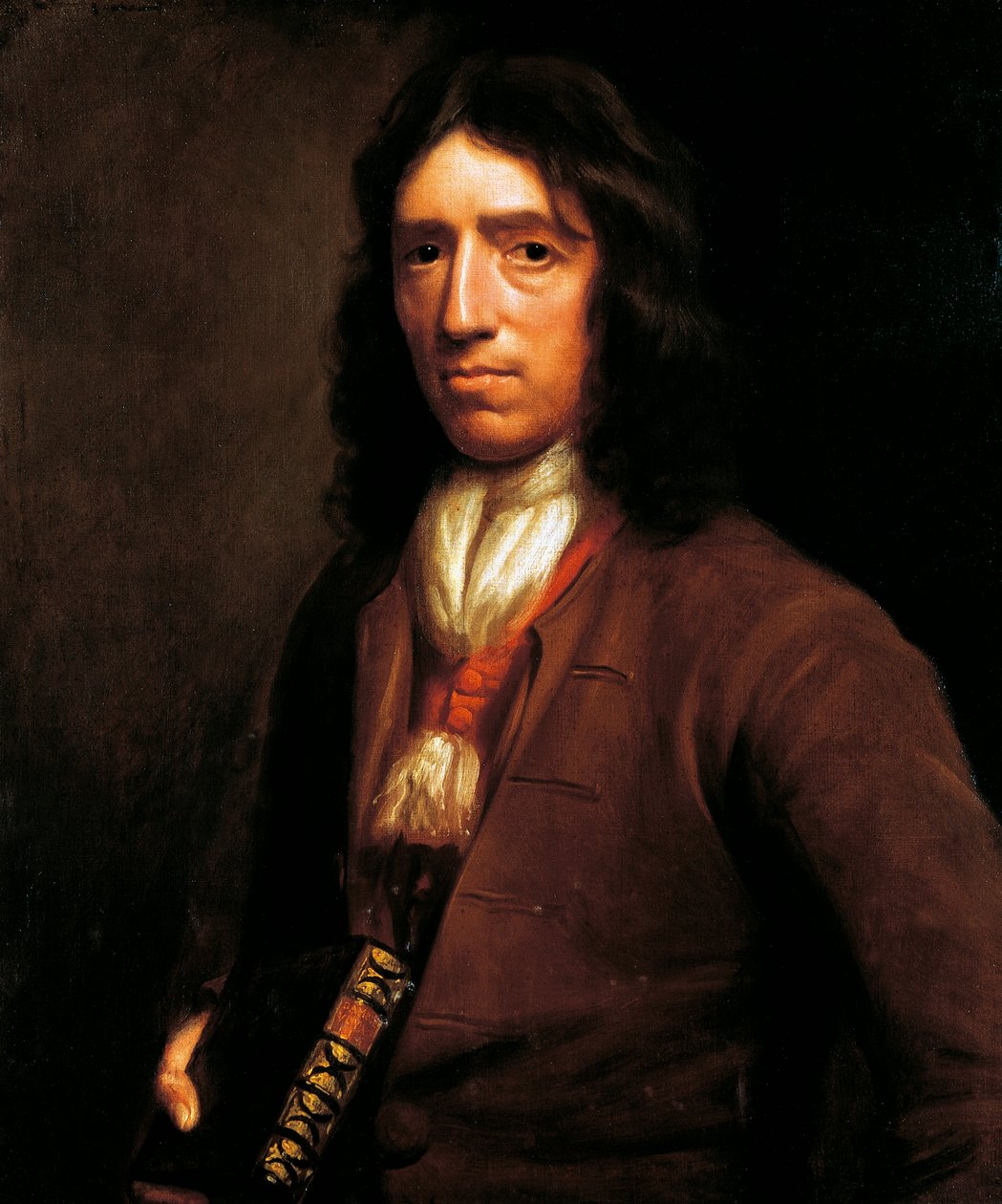 Portræt af William Dampier (1651-1715) britisk jordomsejler, hydrograf, søfartshandler, pirat og sørøver, af Thomas Murray, maleri, ca. 1698 af Thomas Murray