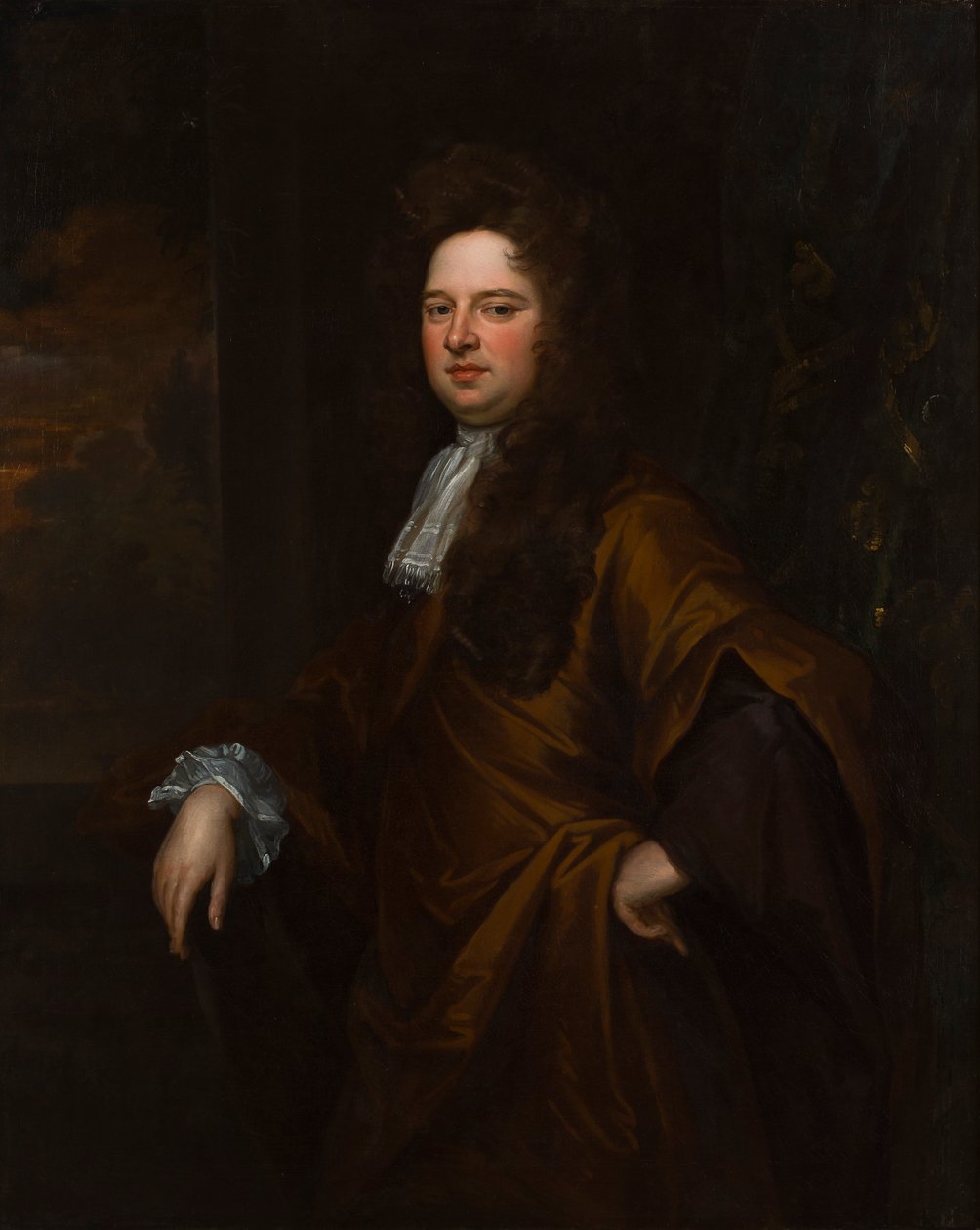 Portræt af en mand, muligvis et selvportræt (olie på lærred) af Thomas Murray