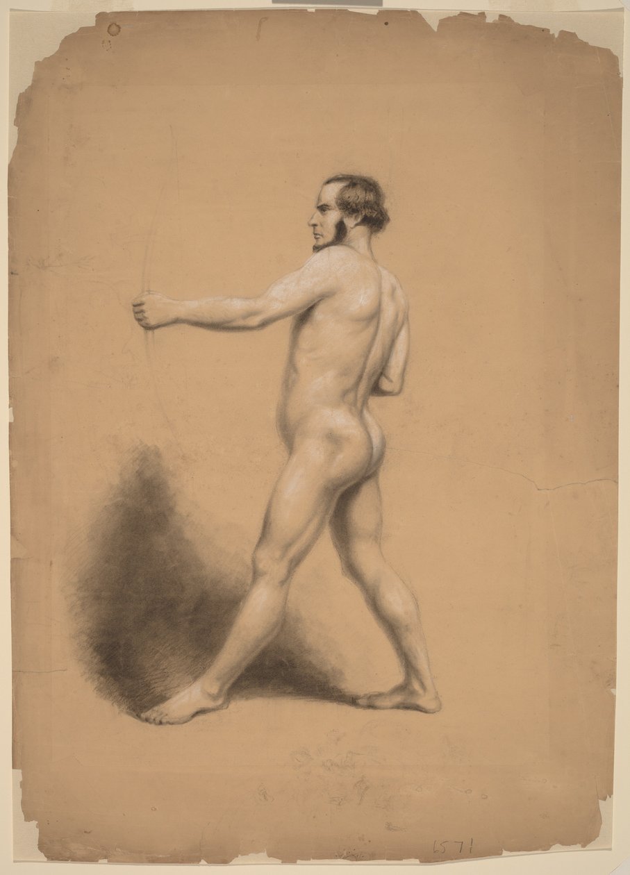 Bueskytte, nøgenstudie af Thomas Nast