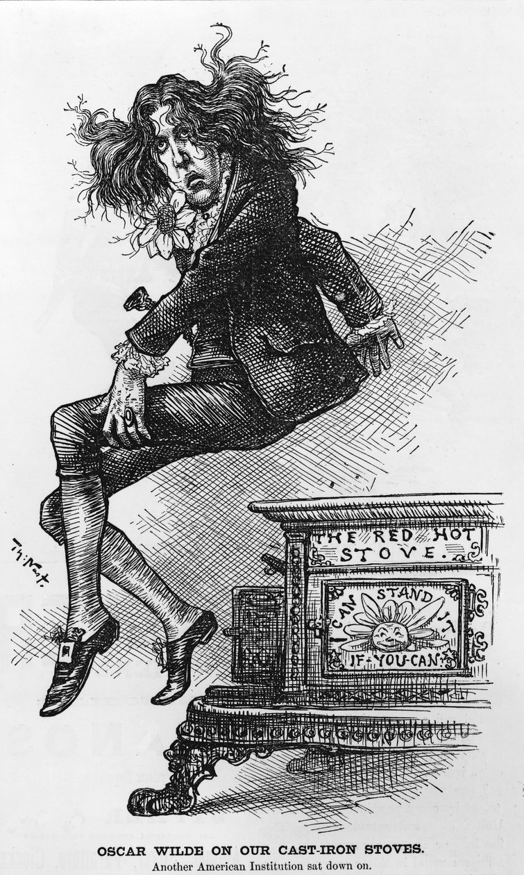 Oscar Wilde på vores støbejernsovne. En anden amerikansk institution satte sig ned på, illustrationer fra Harper