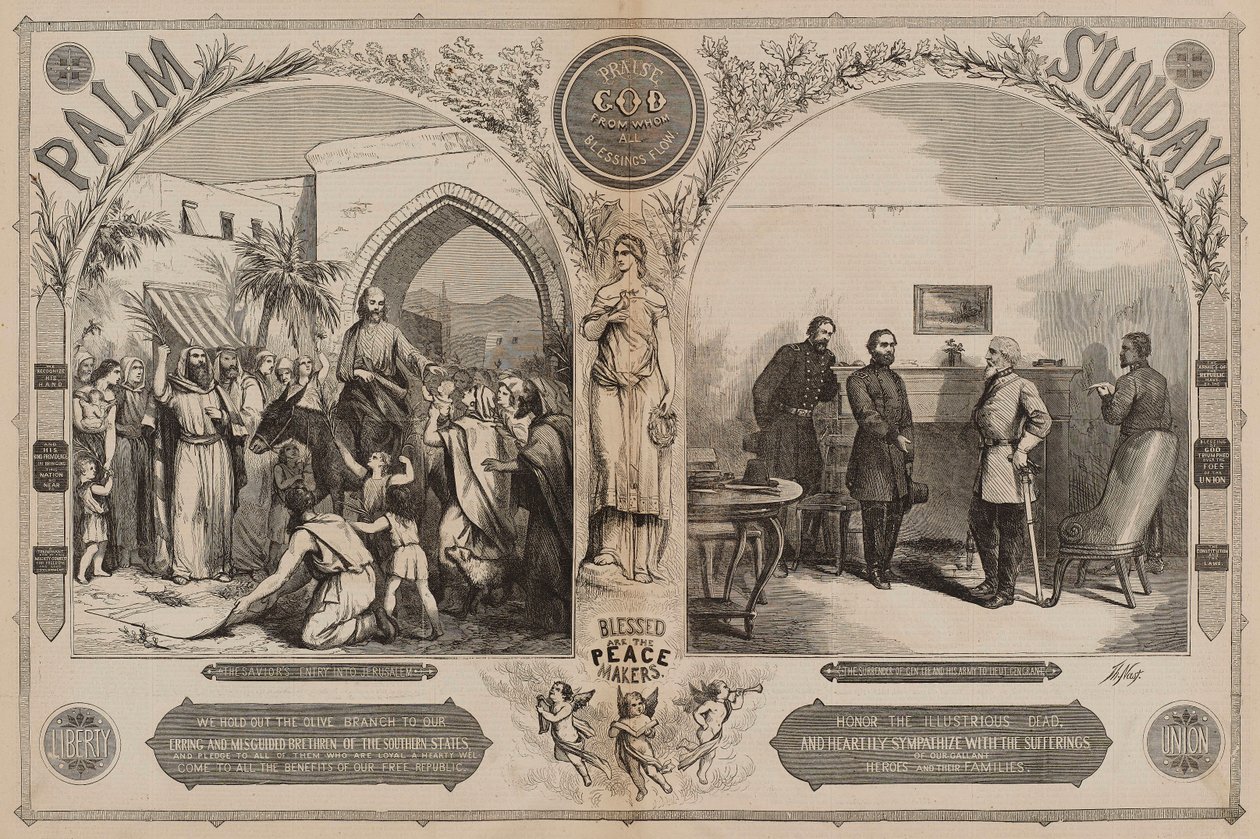 Palmesøndag fra Harpers Weekly Magazine, 20. maj af Thomas Nast
