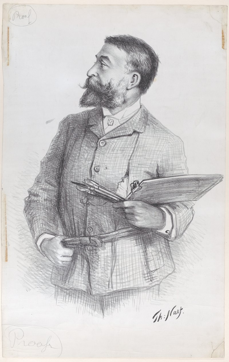 Portræt af kunstneren af Thomas Nast