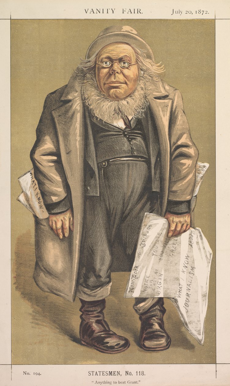Vanity Fair: Statesman, nr. 118 "Anything to Beat Grant" af Thomas Nast