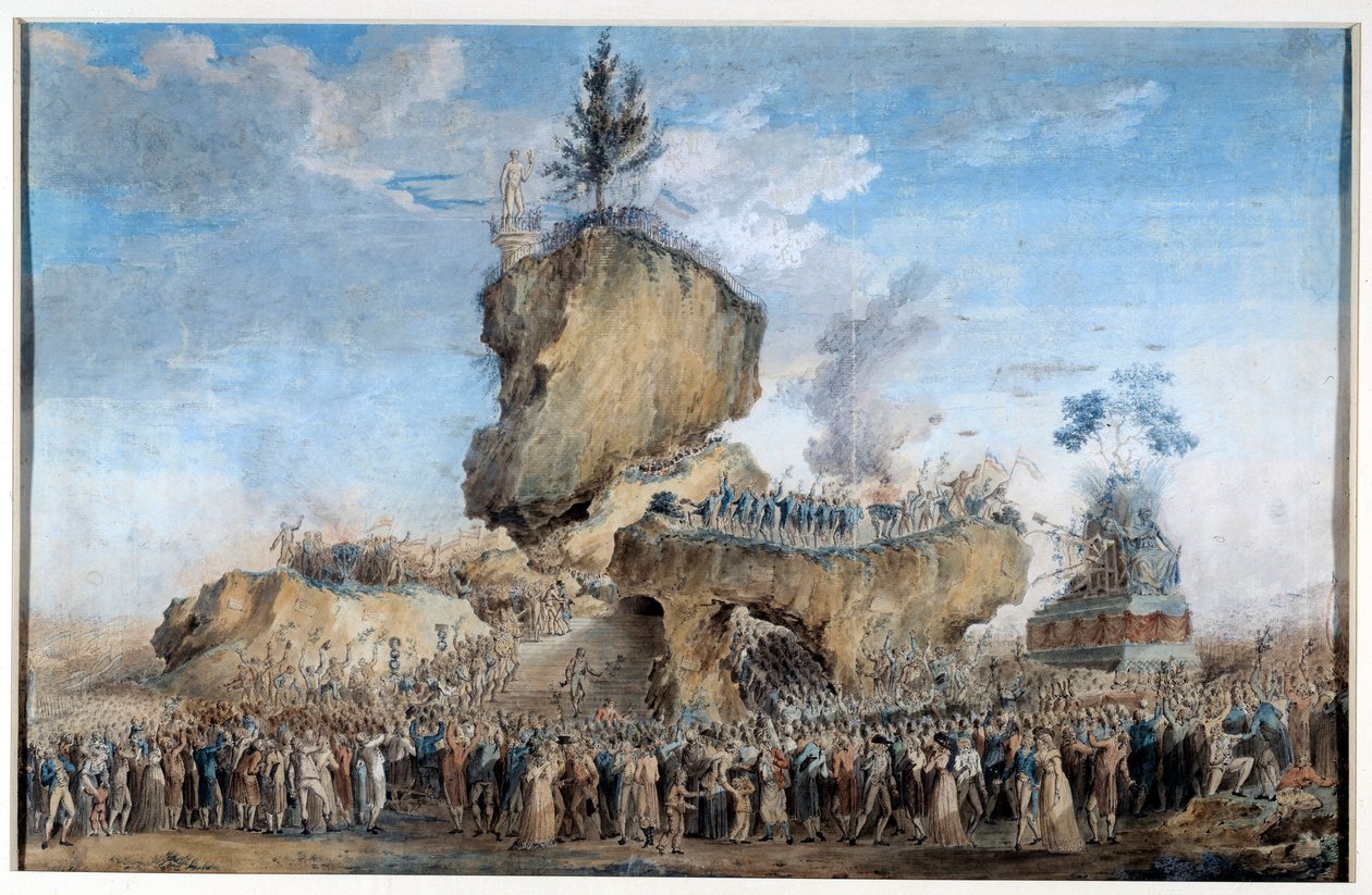Det Højeste Væsens Fest på Martsmarken i 1793. Maleri af Thomas Naudet (1778 - 1810) af Thomas Naudet