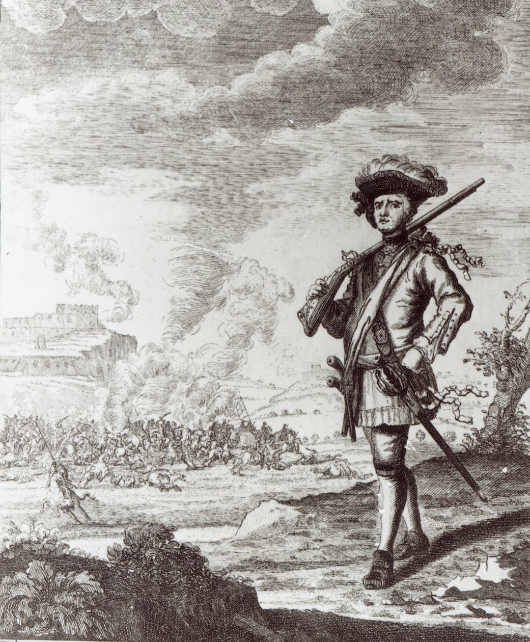 Kaptajn Henry Morgan ved plyndringen af Panama i 1671, ca. 1734 af Thomas Nicholls