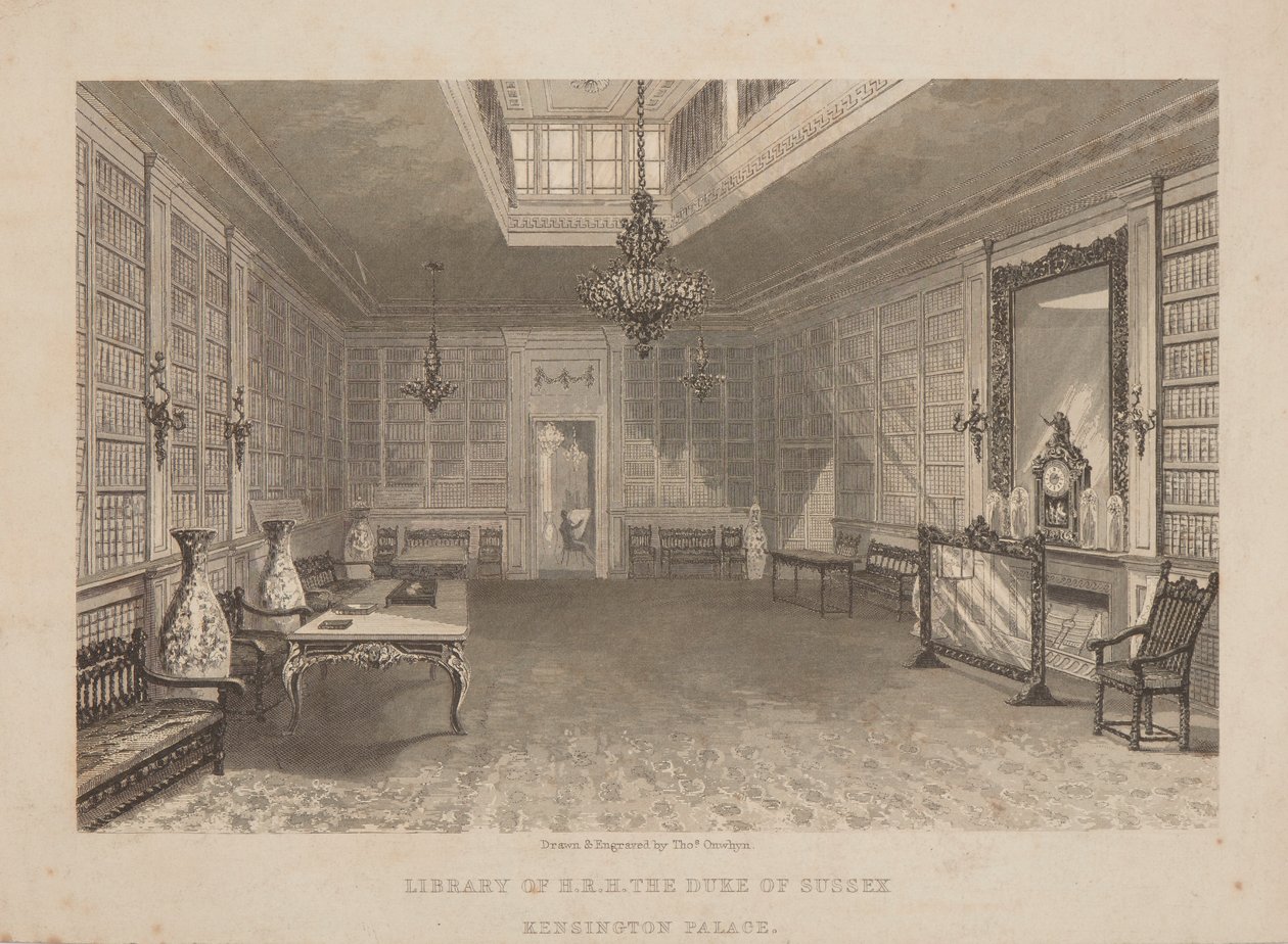 Sussex bibliotek af Thomas Onwhyn