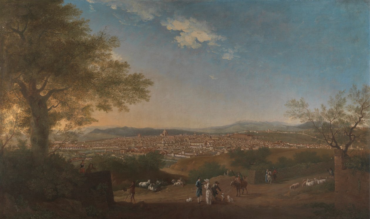 En panoramaudsigt over Firenze fra Bellosguardo af Thomas Patch