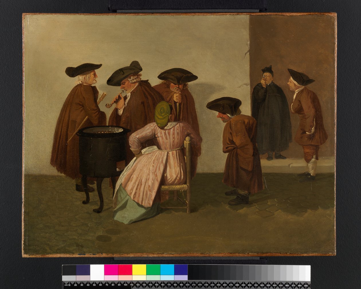 Interiør af et italiensk kaffehus, ca.1747-55 af Thomas Patch