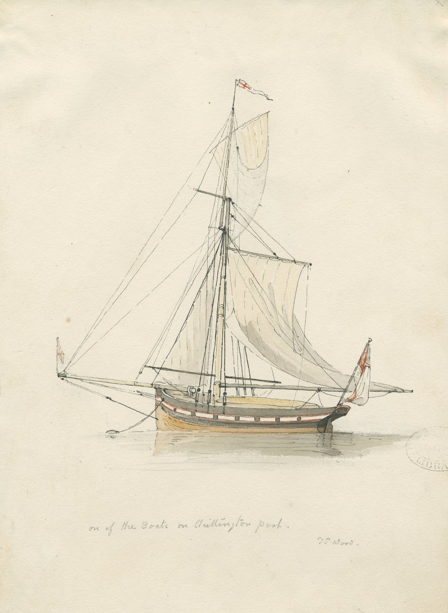 Chillington Park - Pool: pen og vandfarve tegning, nd [1837-1838] (tegning) af Thomas Peploe Wood