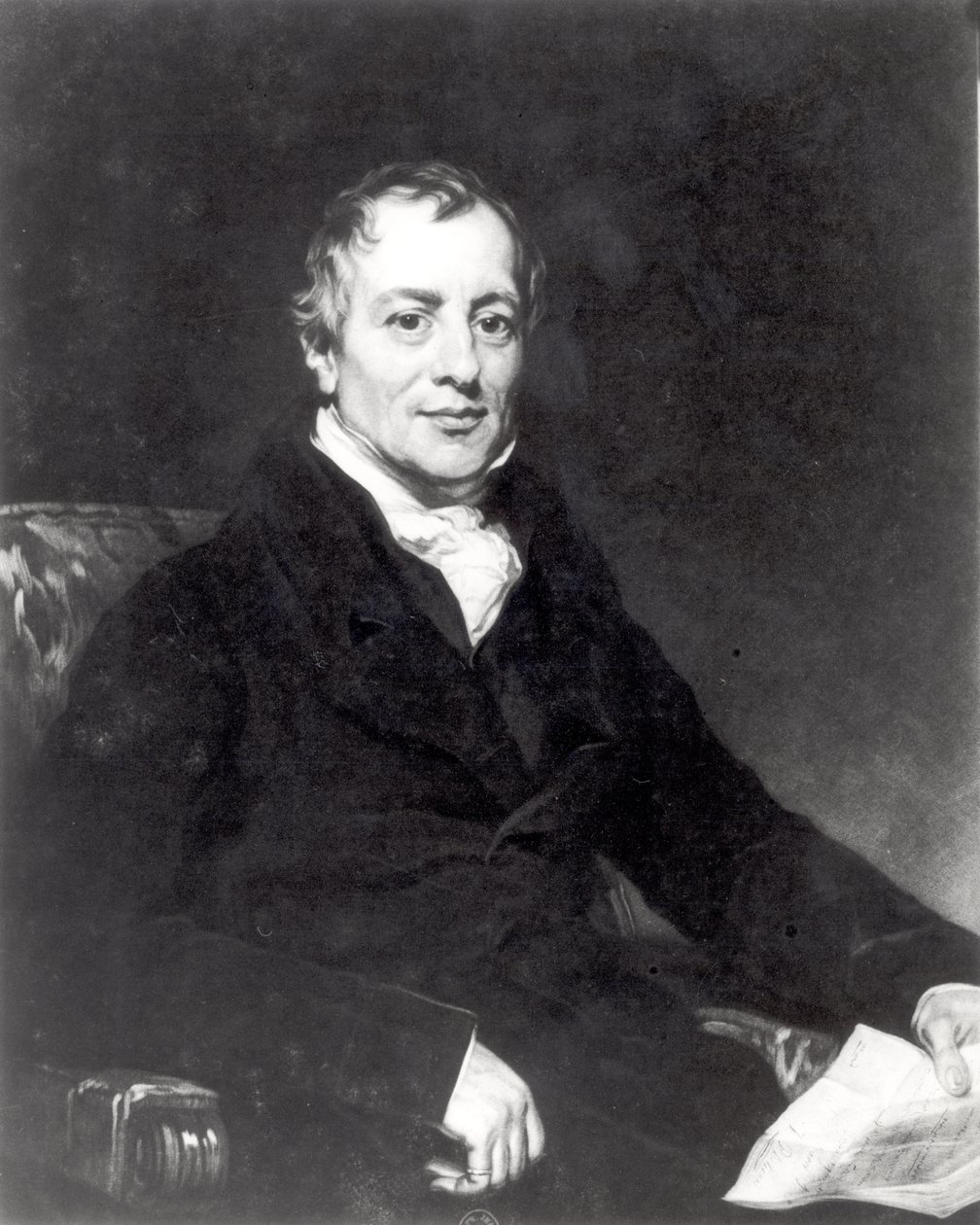 Portræt af David Ricardo (1772-1823) graveret af Thomas Hodgetts af Thomas Phillips