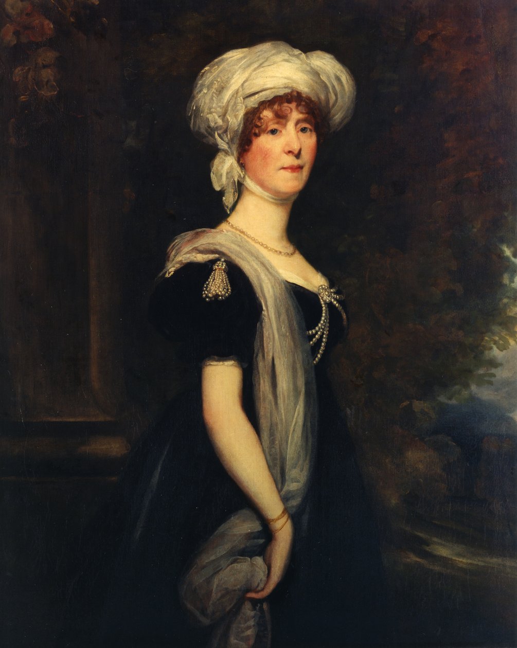 Portræt af Frances, hustru til Hugh, 2. hertug af Northumberland (olie på lærred) af Thomas Phillips