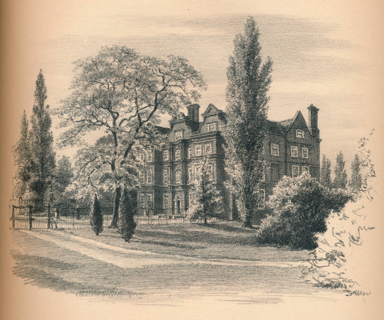 Ydre af Kew Palace, 1902 af Thomas Robert Way