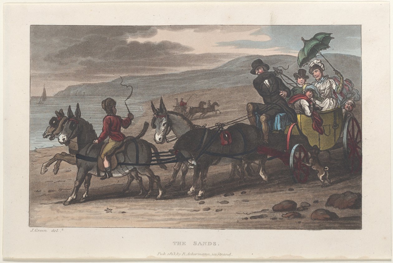 The Sands, fra Poetical Sketches of Scarborough, 1813., 1813. Skabere: Thomas Rowlandson, Joseph Constantine Stadler, J. Bluck. af Thomas Rowlandson, Joseph Constantine Stadler, J. Bluck