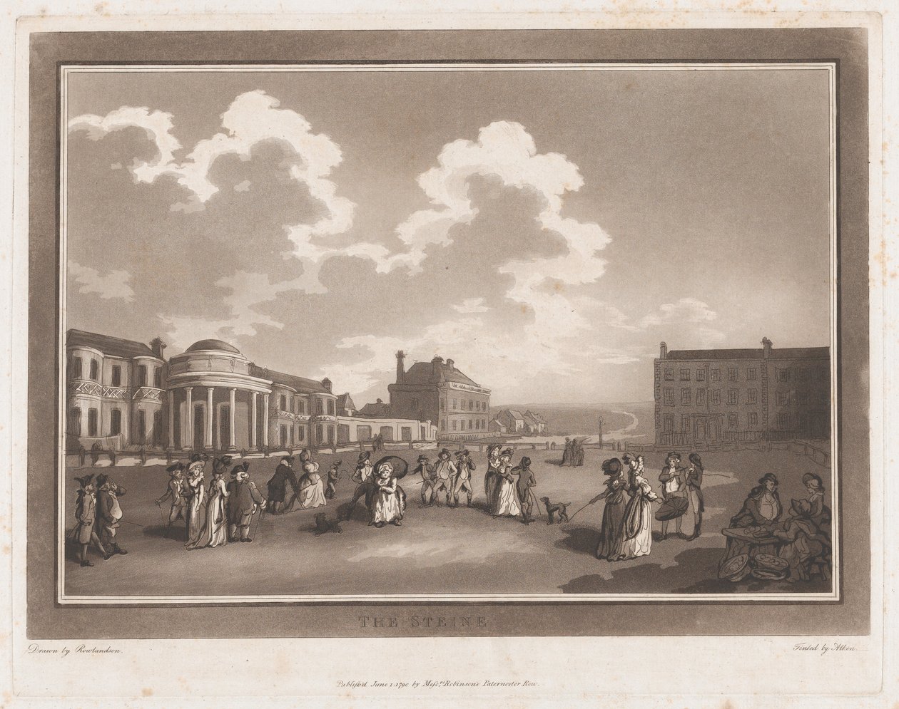 The Steine An Excursion to Brighthelmstone, 1. juni 1790., 1. juni 1790. Skabere: Thomas Rowlandson, Samuel Alken. af Thomas Rowlandson, Samuel Alken