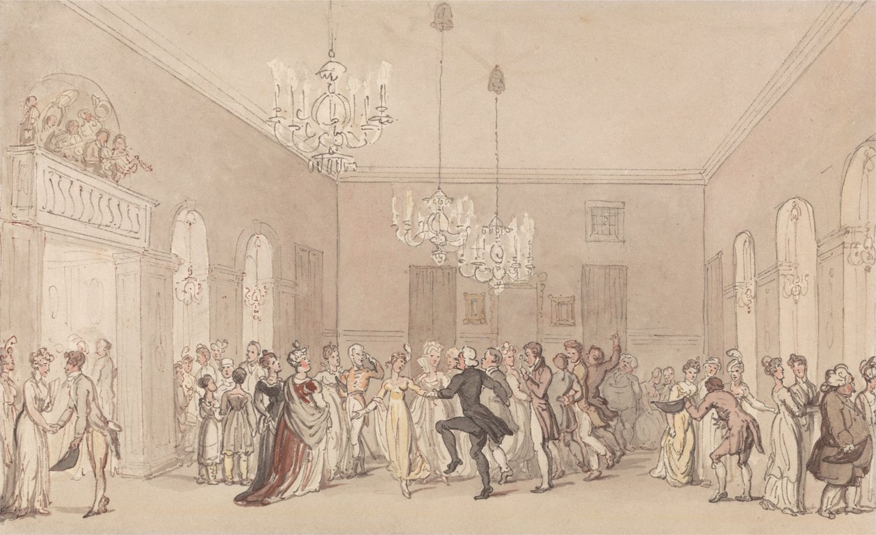 En fest i Scarborough af Thomas Rowlandson