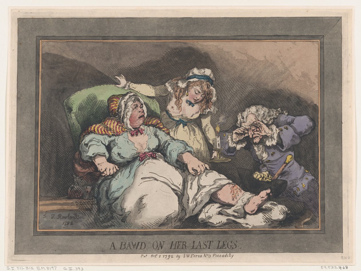 A Bawd on her Last Legs, 1. oktober 1792., 1. oktober 1792. af Thomas Rowlandson