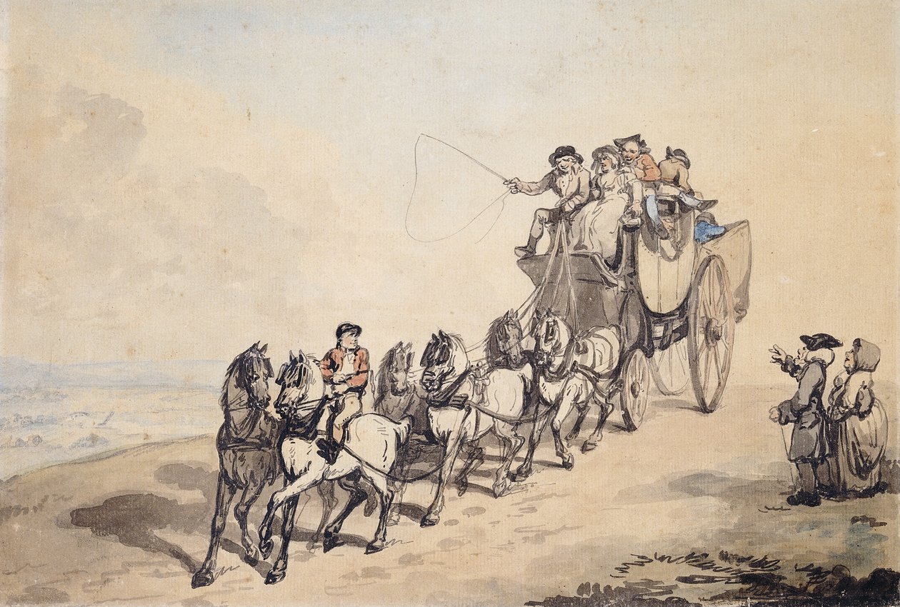 En coachingscene, af Thomas Rowlandson