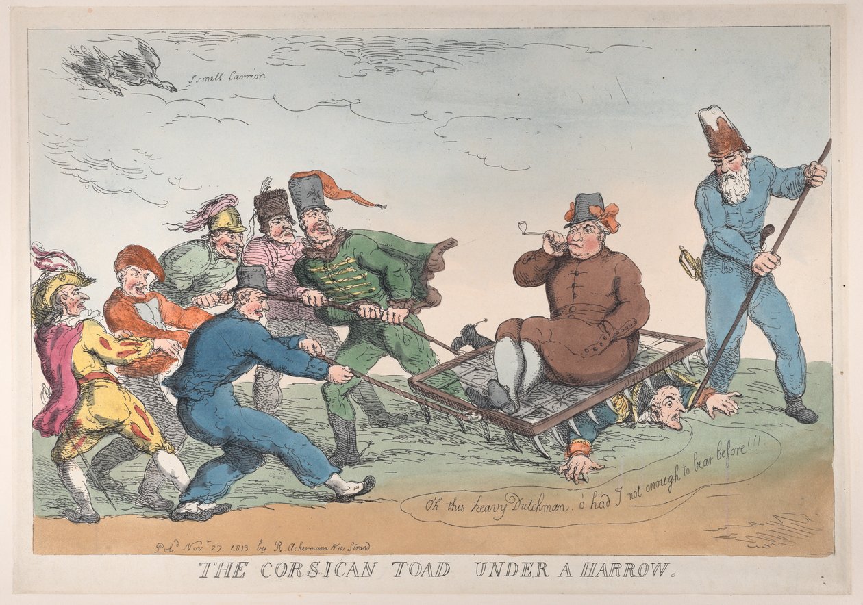 A Corsican Toad Under a Harrow, 27. november 1813., 27. november 1813. af Thomas Rowlandson