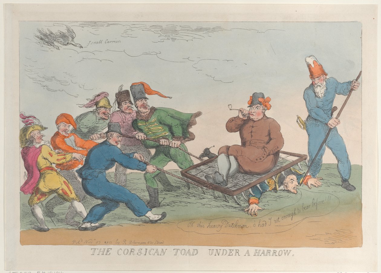 A Corsican Toad Under a Harrow, 27. november 1813., 27. november 1813. af Thomas Rowlandson