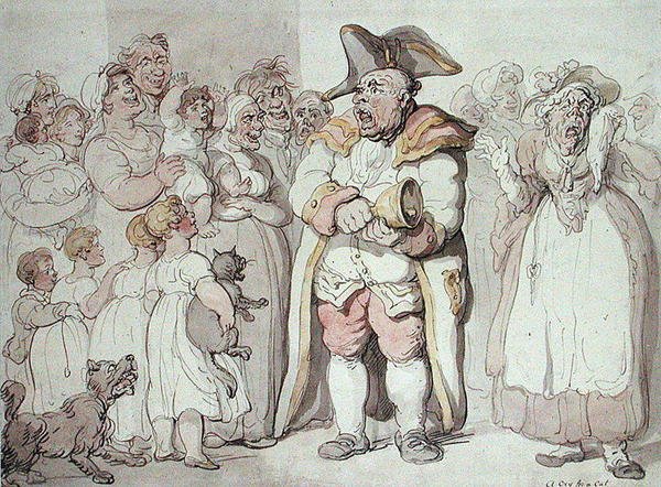 A Cry for a Cat (pen og blæk & akvarel på papir) af Thomas Rowlandson