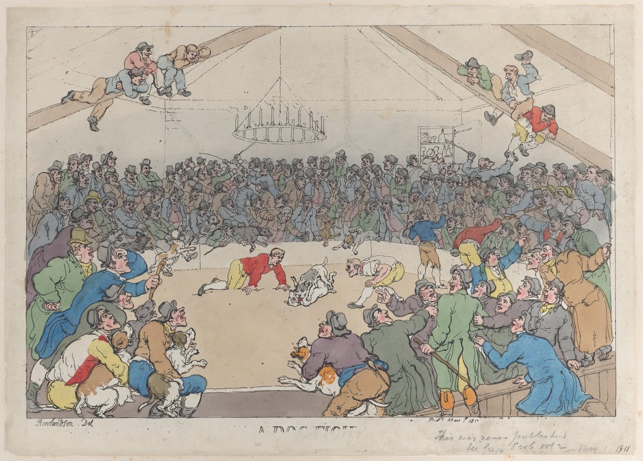 En hundekamp, 1. maj 1811., 1. maj 1811. af Thomas Rowlandson