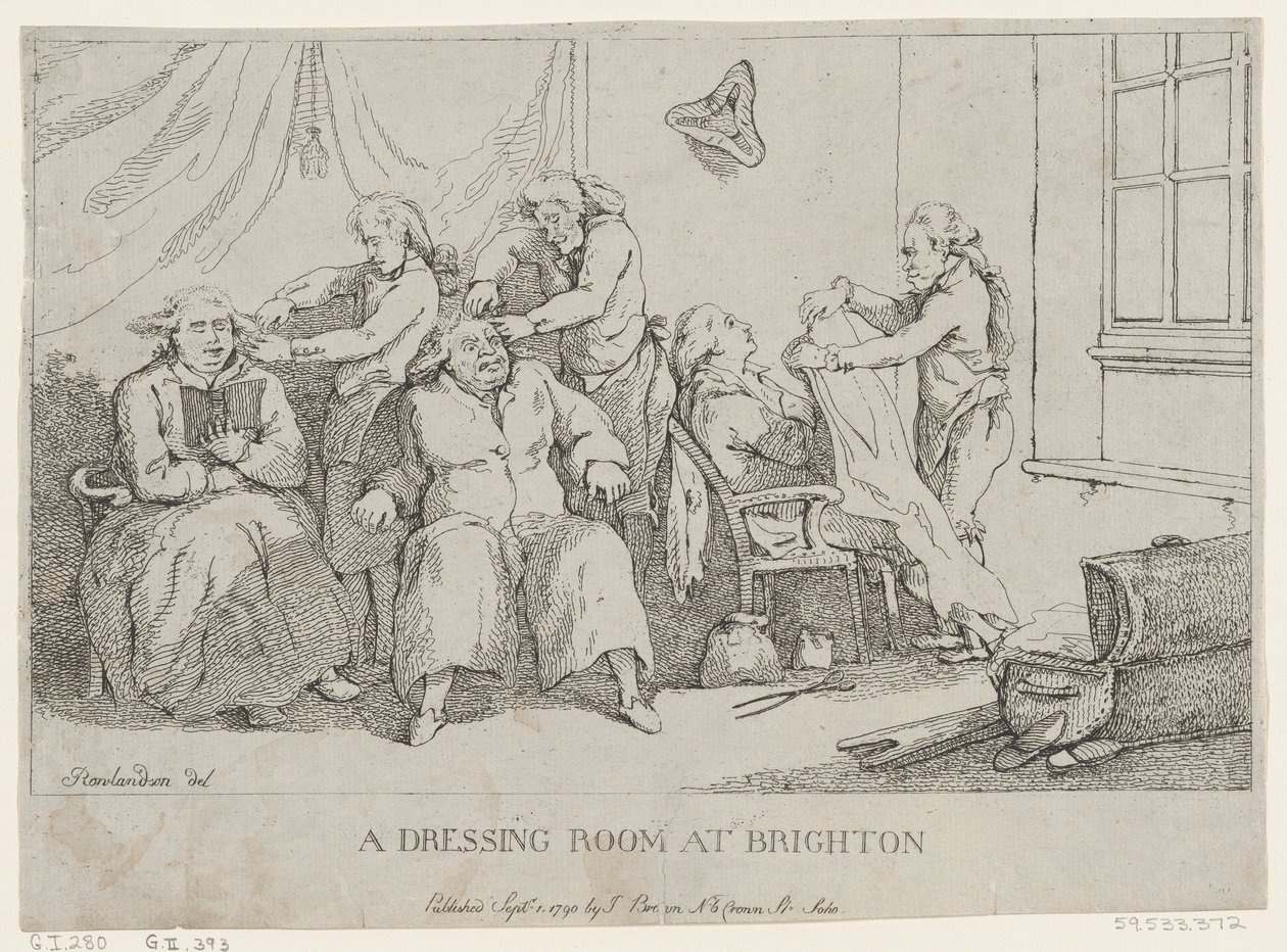 Et omklædningsrum i Brighton, 1. september 1790., 1. september 1790. af Thomas Rowlandson