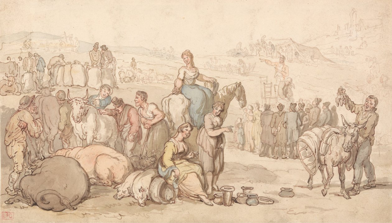 En markedsdag på landet af Thomas Rowlandson