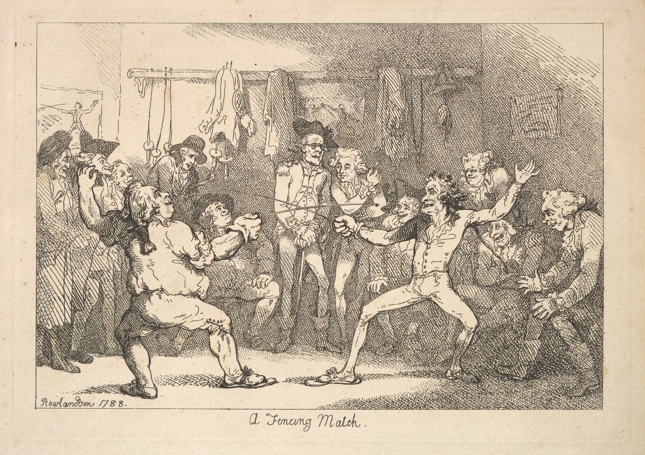 En fægtningskamp af Thomas Rowlandson