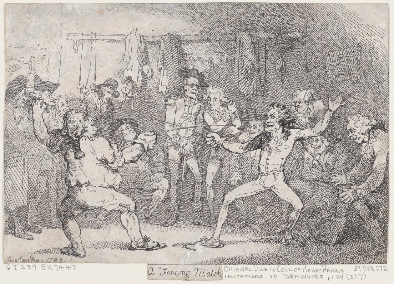 En fægtekamp, 29. december 1788., 29. december 1788. af Thomas Rowlandson