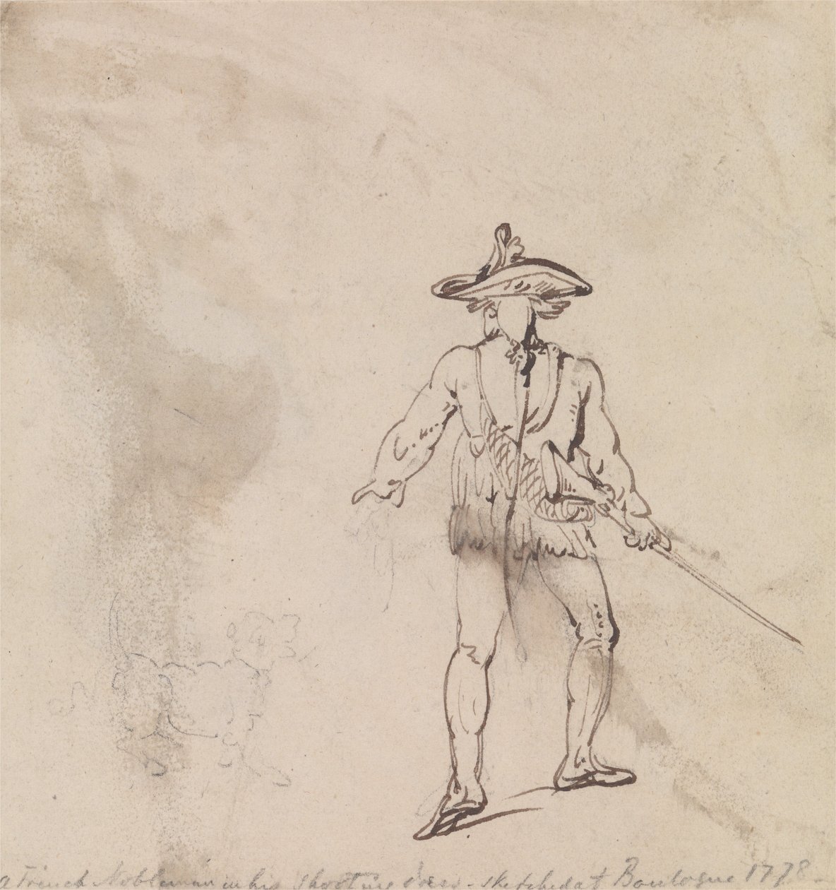 En fransk adelsmand på jagt af Thomas Rowlandson