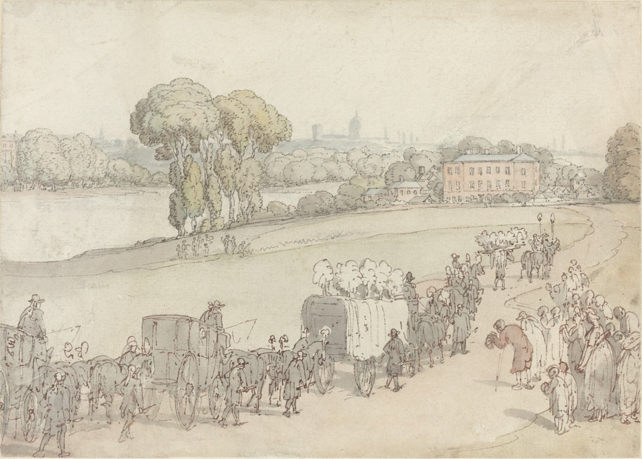 Et Begravelsesoptog af Thomas Rowlandson