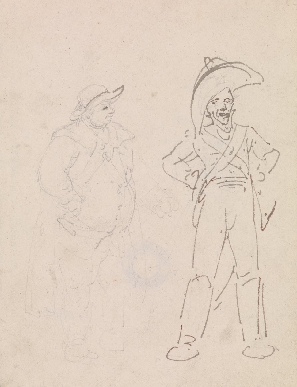 En gendarm og en anden mand af Thomas Rowlandson