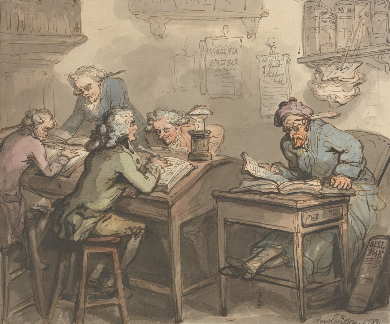 En købmands forretning af Thomas Rowlandson