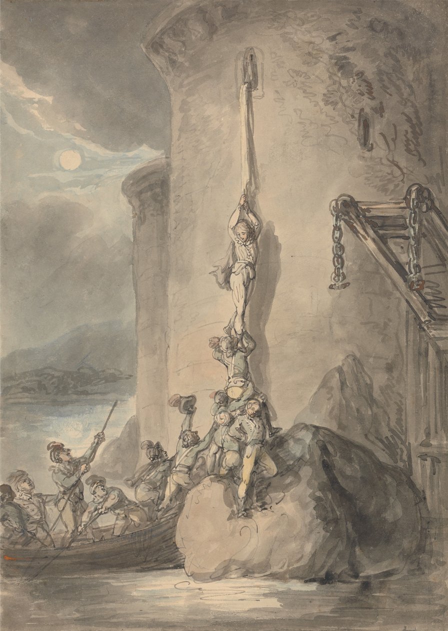 Et militært eventyr af Thomas Rowlandson