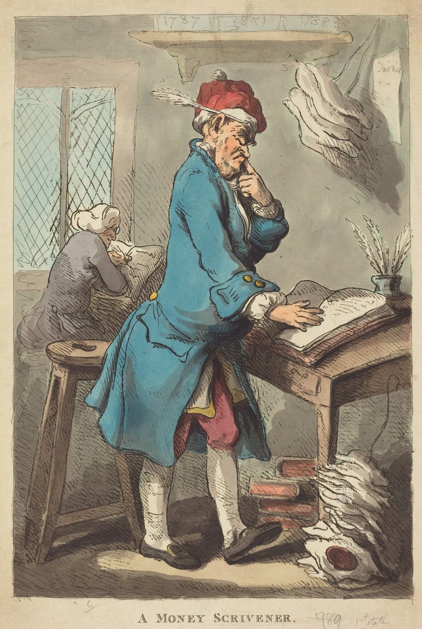 En pengeforvalter af Thomas Rowlandson