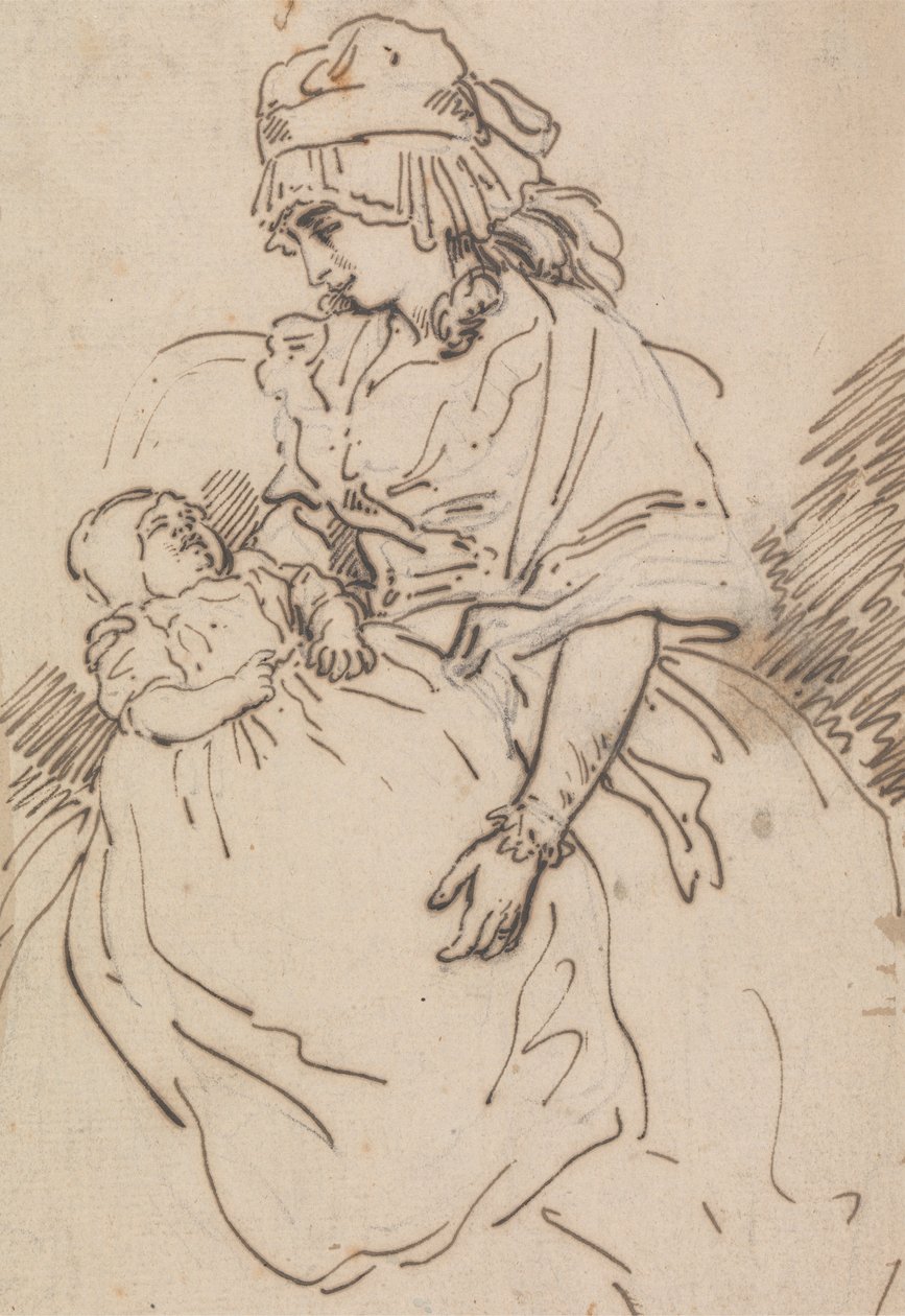 En mor og et barn af Thomas Rowlandson