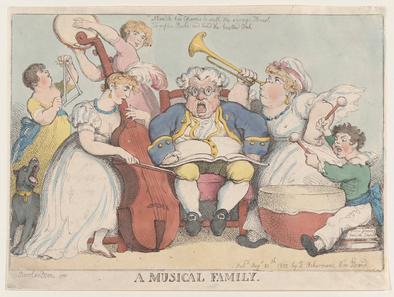 En musikalsk familie, 30. august 1802., 30. august 1802. af Thomas Rowlandson