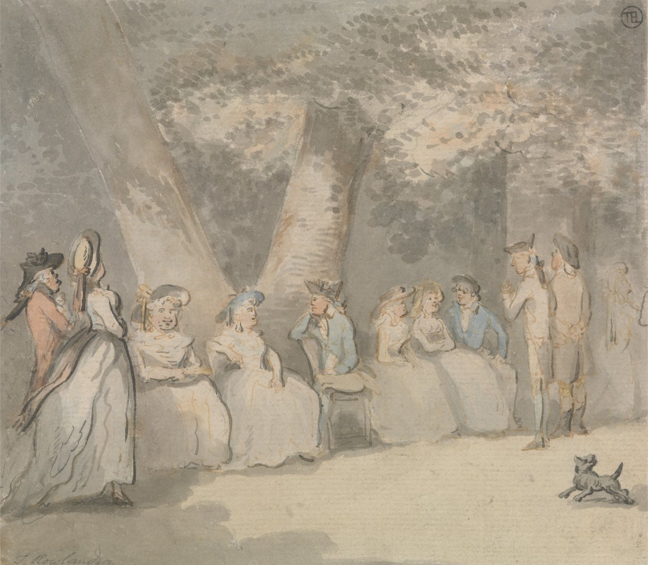 En scene i parken af Thomas Rowlandson