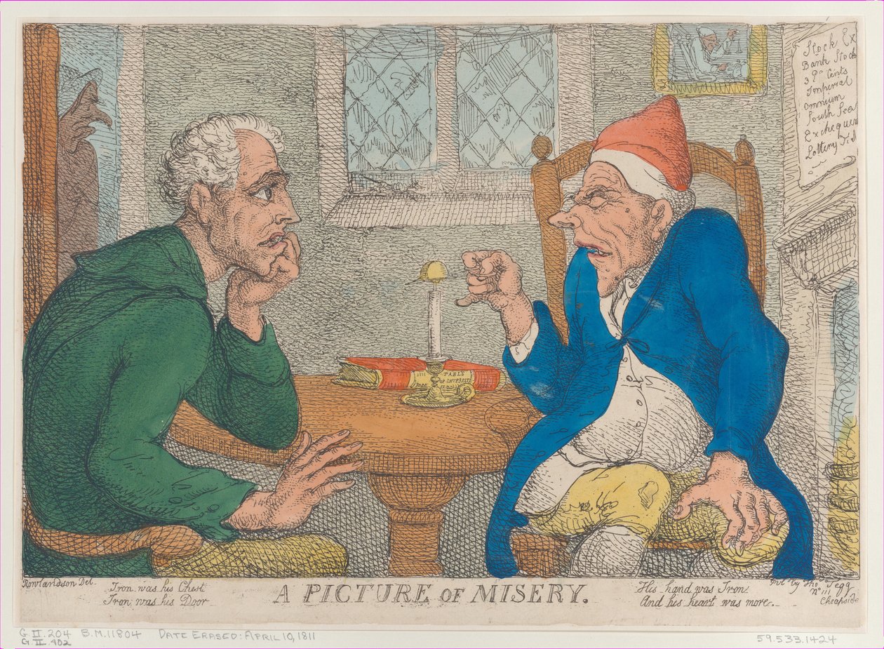 Et billede af elendighed, 10. april 1811., 10. april 1811. af Thomas Rowlandson