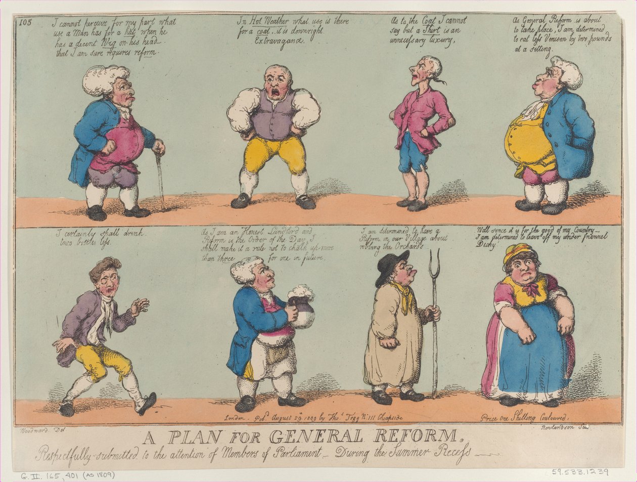 En plan for generel reform, respektfuldt forelagt medlemmernes opmærksomhed den 29. august 1809. af Thomas Rowlandson