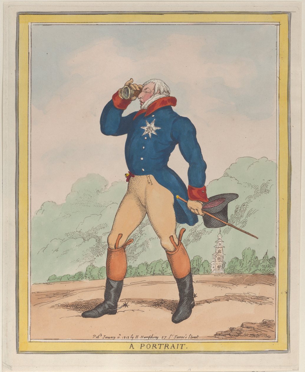 A Portrait Duke of Cumberland, 10. januar 1812., 10. januar 1812. af Thomas Rowlandson