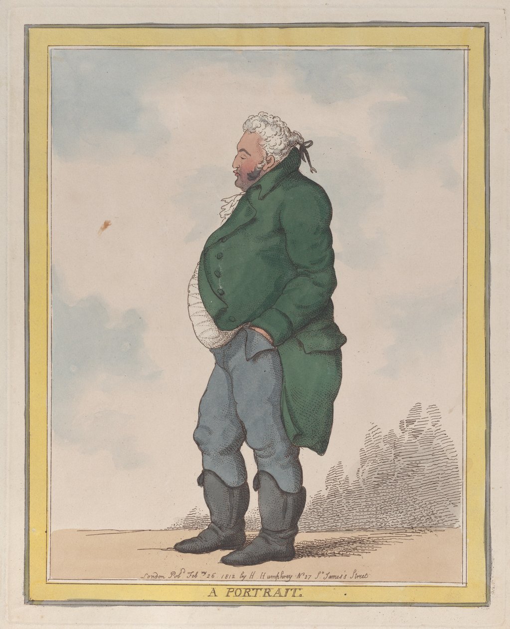 Et portræt af George, 3. jarl af Pomfret, 26. februar 1812., 26. februar 1812. af Thomas Rowlandson