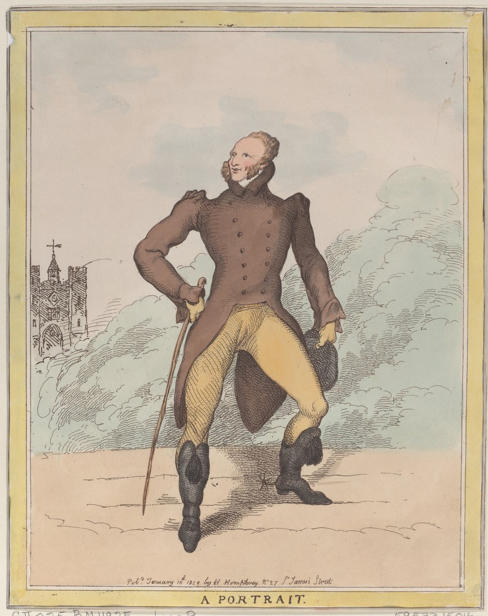 A Portrait Lord Petersham, 10. januar 1812., 10. januar 1812. af Thomas Rowlandson