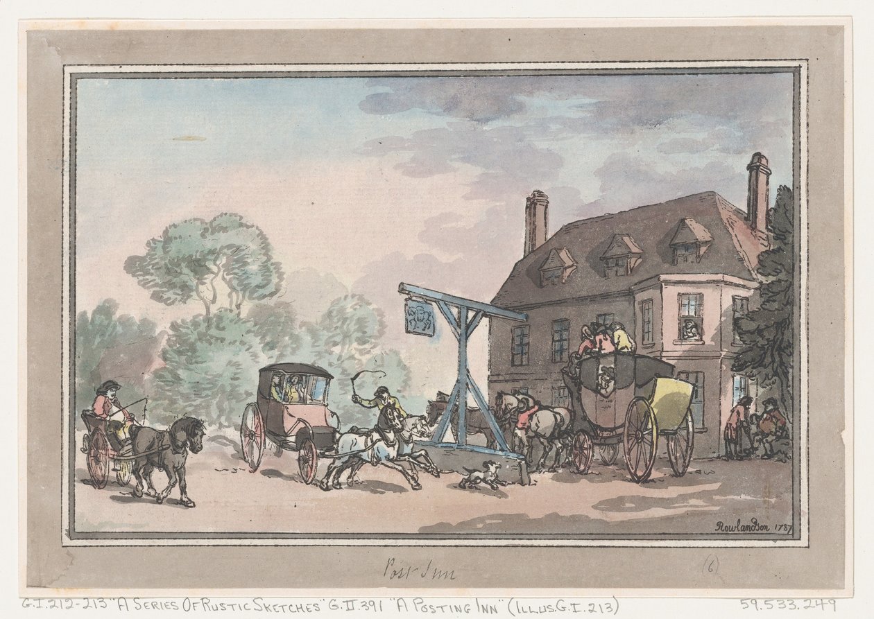 A Posting Inn af Thomas Rowlandson