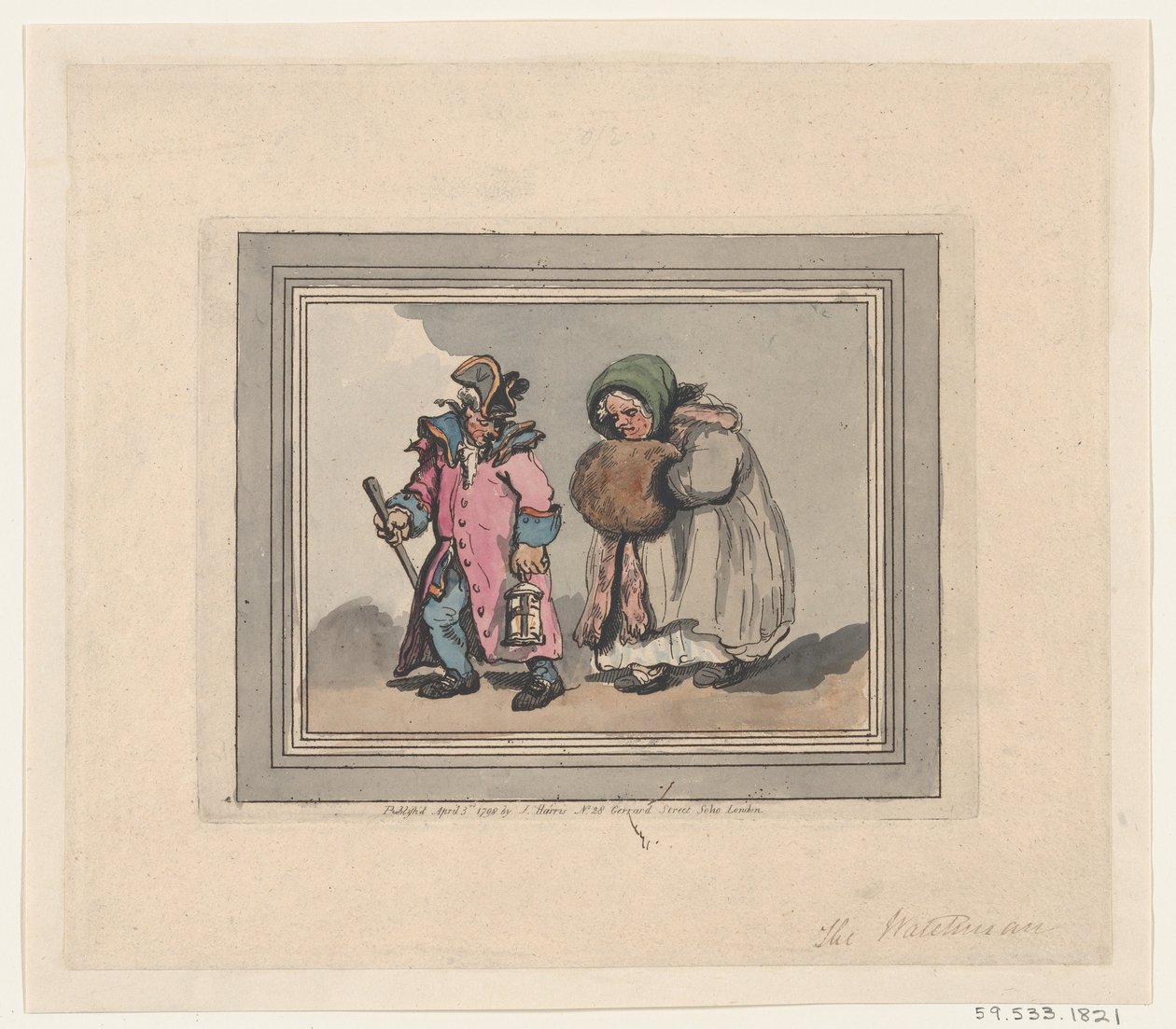 En tilbagevenden fra et besøg, 3. april 1798., 3. april 1798. af Thomas Rowlandson