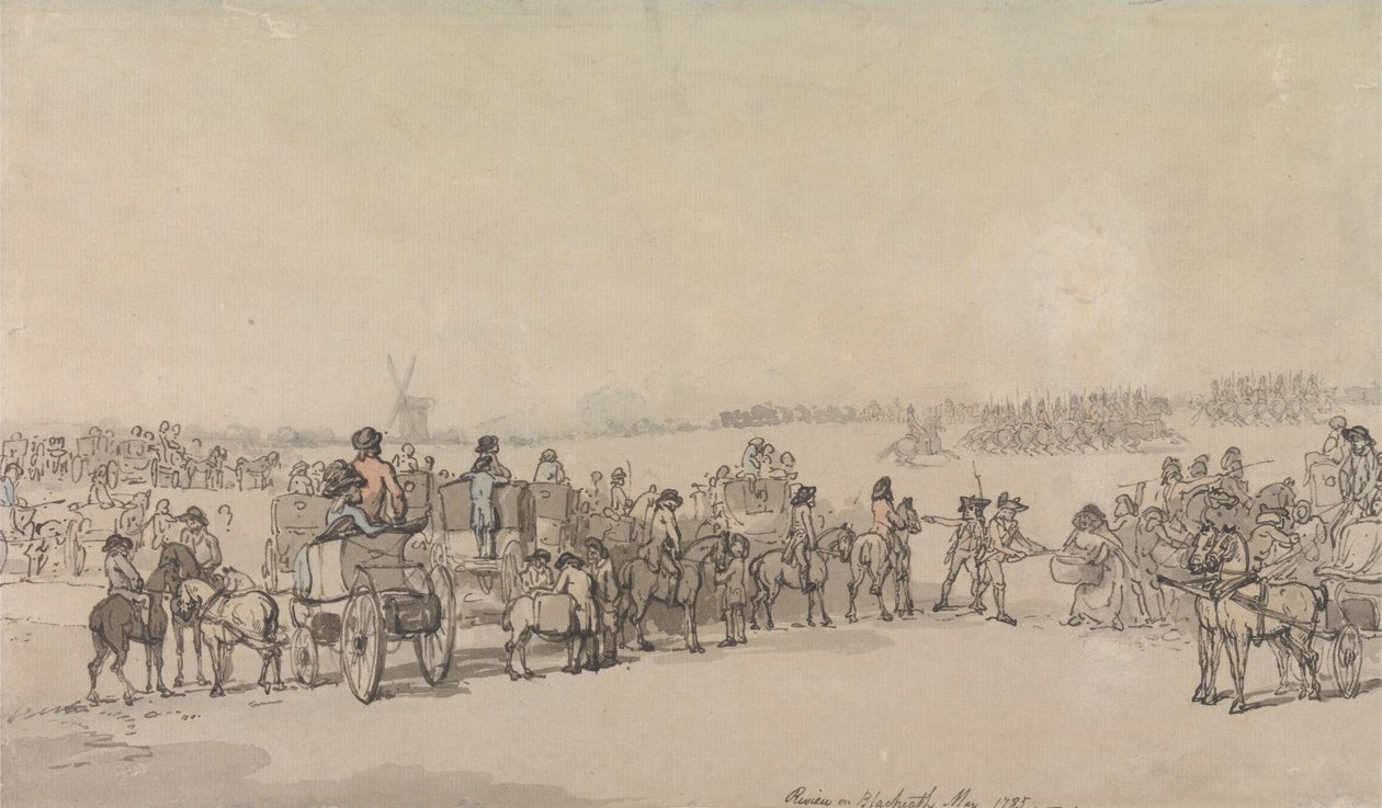 En anmeldelse af Blackheath, maj 1785 af Thomas Rowlandson